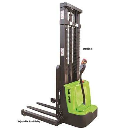 Walkie Electric Stacker CDD10RE CDD12RE CDD15RE CTD10R-E，adjustable fork，straddle leg