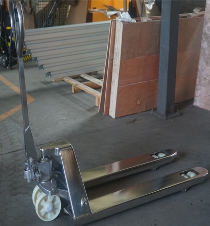 stainless steel pallet truck BFS real photo